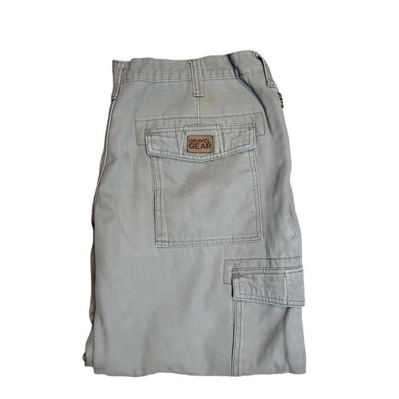 Gravel Gear Carpenter Pants Men Sz 40 X 30 Rip Stop Khaki Straight‎ Leg - Picture 1 of 7